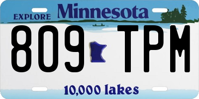 MN license plate 809TPM