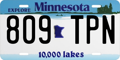 MN license plate 809TPN