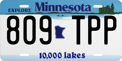 MN license plate 809TPP