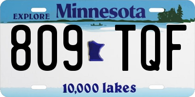 MN license plate 809TQF