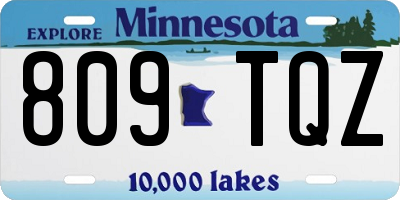 MN license plate 809TQZ