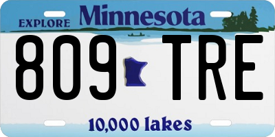 MN license plate 809TRE
