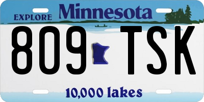 MN license plate 809TSK