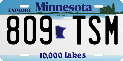 MN license plate 809TSM