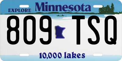 MN license plate 809TSQ