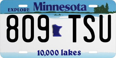 MN license plate 809TSU