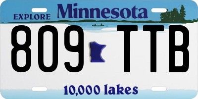 MN license plate 809TTB