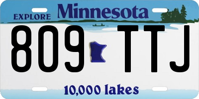 MN license plate 809TTJ