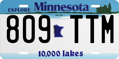 MN license plate 809TTM
