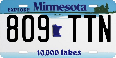MN license plate 809TTN