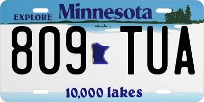 MN license plate 809TUA