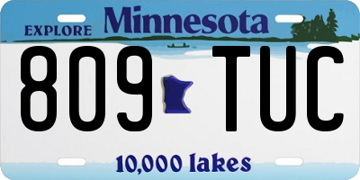 MN license plate 809TUC