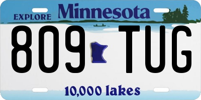 MN license plate 809TUG