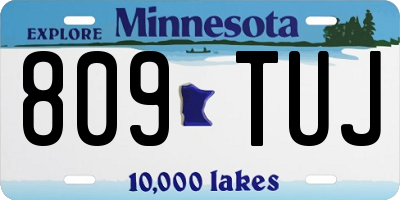 MN license plate 809TUJ