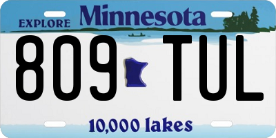 MN license plate 809TUL