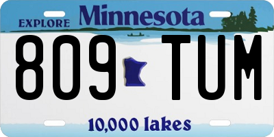 MN license plate 809TUM