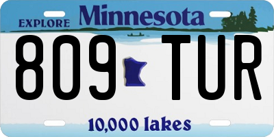 MN license plate 809TUR