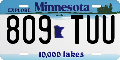 MN license plate 809TUU