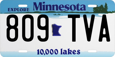 MN license plate 809TVA