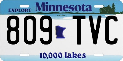 MN license plate 809TVC