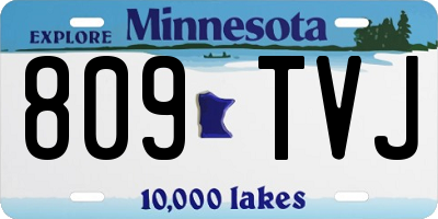 MN license plate 809TVJ