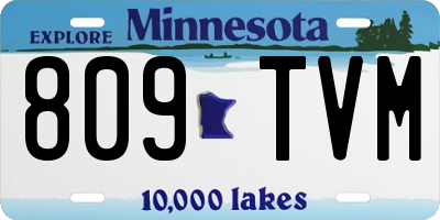 MN license plate 809TVM
