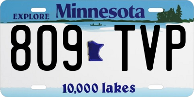 MN license plate 809TVP