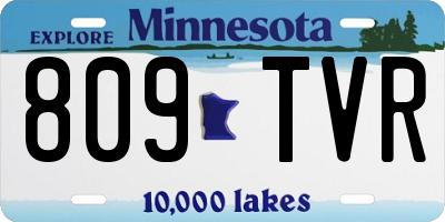 MN license plate 809TVR