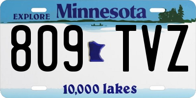 MN license plate 809TVZ