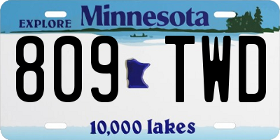 MN license plate 809TWD