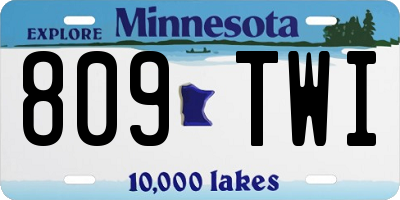 MN license plate 809TWI