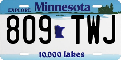 MN license plate 809TWJ