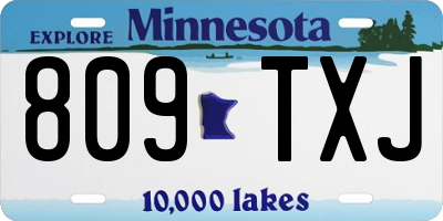 MN license plate 809TXJ