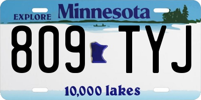 MN license plate 809TYJ