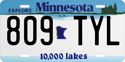 MN license plate 809TYL