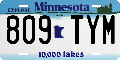 MN license plate 809TYM