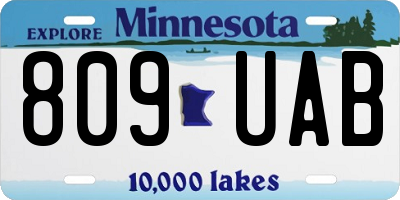 MN license plate 809UAB