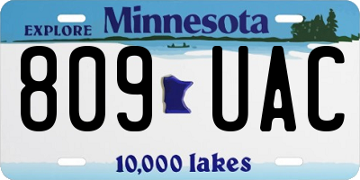 MN license plate 809UAC