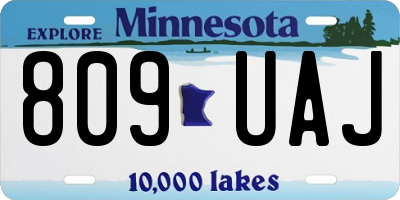 MN license plate 809UAJ