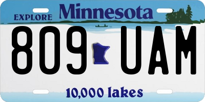 MN license plate 809UAM