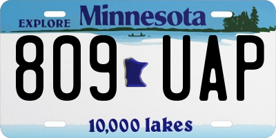 MN license plate 809UAP