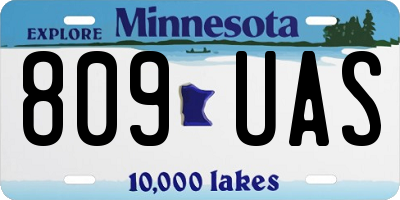 MN license plate 809UAS