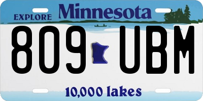 MN license plate 809UBM