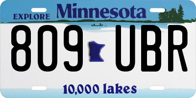 MN license plate 809UBR