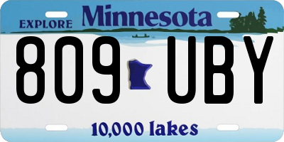MN license plate 809UBY