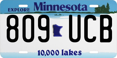 MN license plate 809UCB