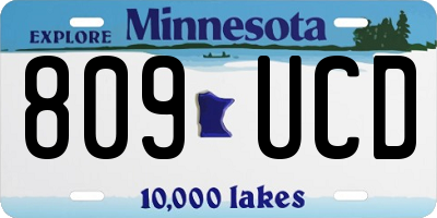 MN license plate 809UCD
