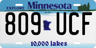 MN license plate 809UCF