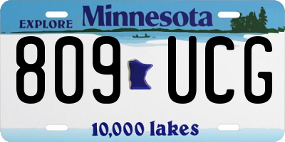 MN license plate 809UCG