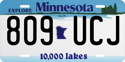 MN license plate 809UCJ